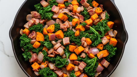 Bacon and Sweet Potato Hash