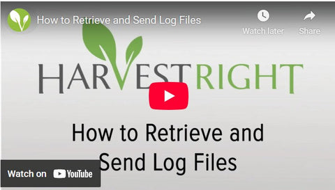 How do I get the log files from my freeze dryer?
