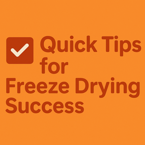 Quick Tips for Freeze Drying Success