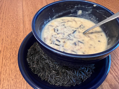 Wild Rice, Cheese, and Bacon Soup