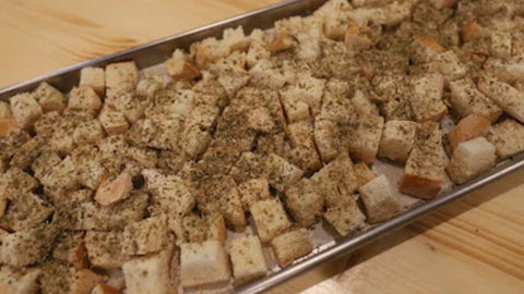 Infused French Bread Croutons