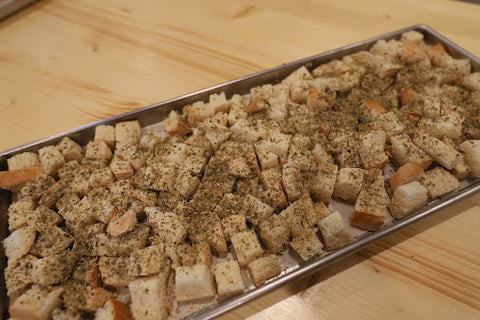 Infused French Bread Croutons