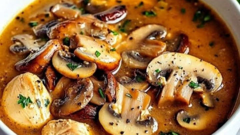 Mushroom and Rotisserie Chicken Soup