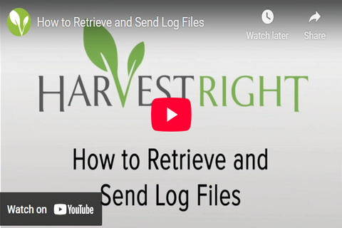How do I get the log files from my freeze dryer?