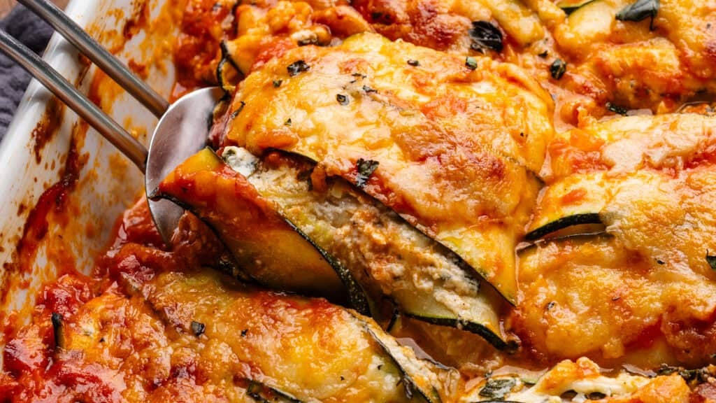 Zucchini Red Sauce Lasagna-Freeze Dried Pantry